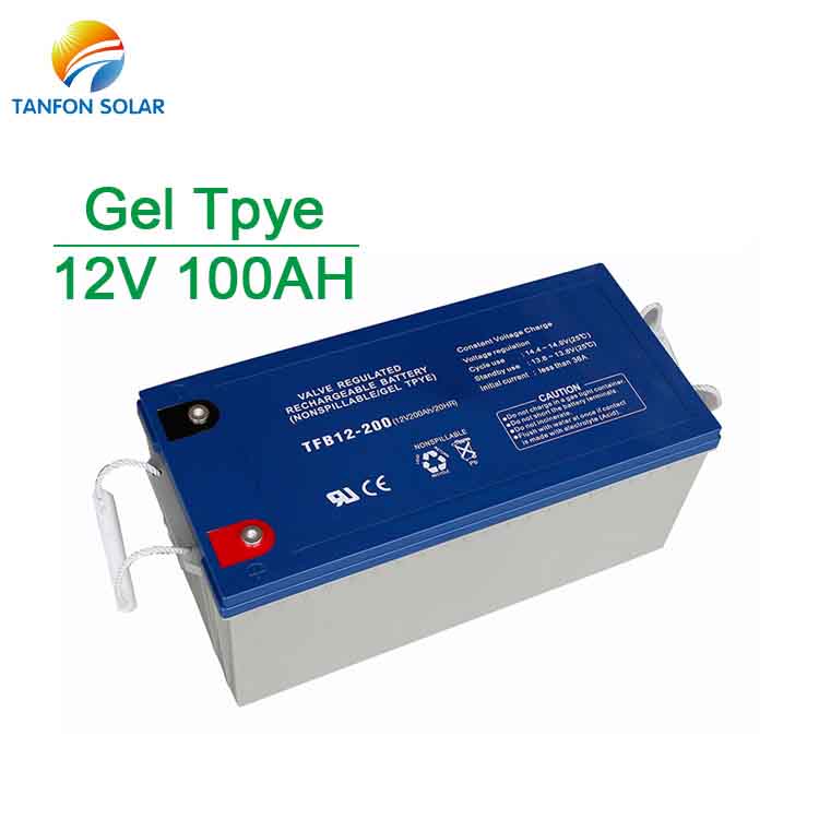 batterie pour système solaire batterie d'énergie solaire 100AH