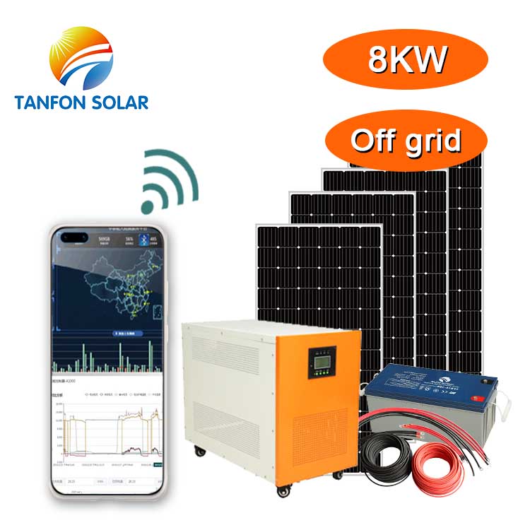 Système de production d'électricité à panneau solaire domestique 8KW 8kva