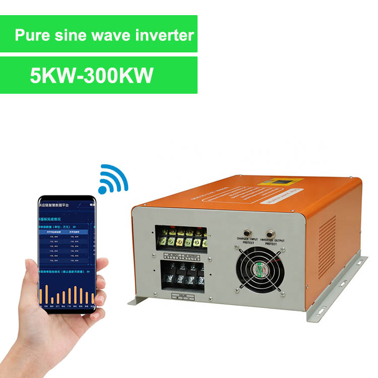 Onduleur solaire à onde sinusoïdale pure 5000W hors réseau avec WiFi et applications