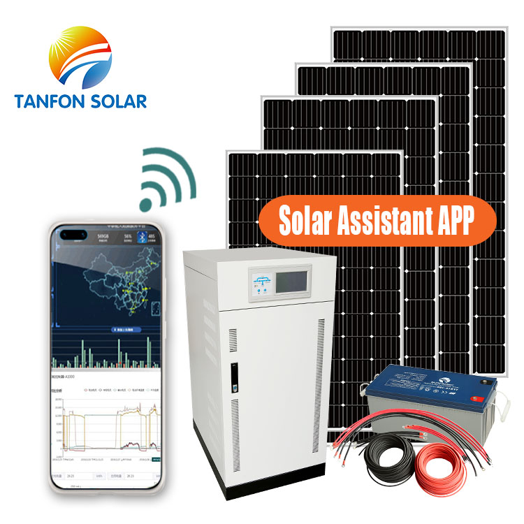 Système de production d'électricité à panneau solaire triphasé hors réseau de 25 kW