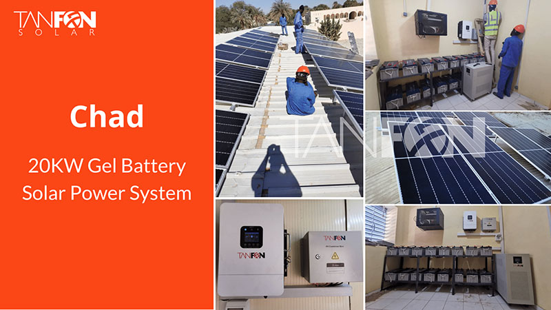 Système d'énergie solaire hors réseau avec batterie gel de 20 kW au Tchad