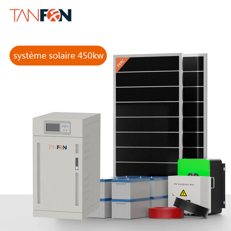 450kw 450 kva Système de panneaux solaires hors réseau avec stockage sur batterie